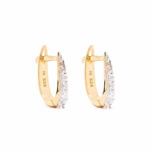 Missoma Claw Crystal Pavé Huggie Earrings - Never Worn